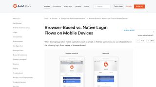 
                            9. Browser-Based vs. Native Login Flows on Mobile Devices - Auth0