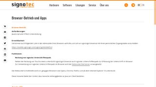 
                            1. Browser-Betrieb und Apps | signotec GmbH