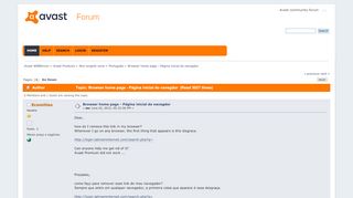 
                            10. Browser home page - Página inicial do navegdor - Avast WEBforum