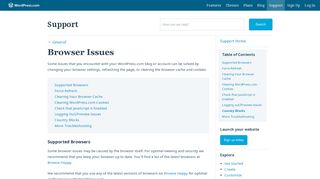 
                            11. Browser Issues — Support — WordPress.com