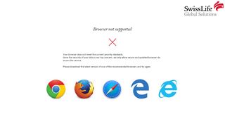 
                            5. Browser not supported Your browser does not meet the current ...