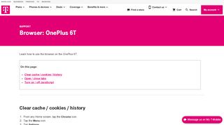 
                            8. Browser: OnePlus 6T | T-Mobile Support