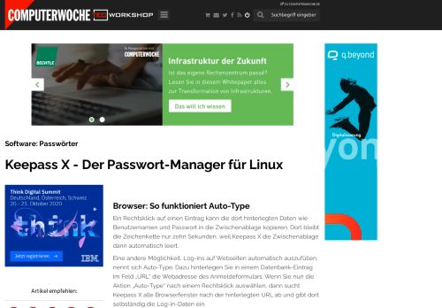 
                            7. Browser: So funktioniert Auto-Type - Software: Passwörter: Keepass X ...