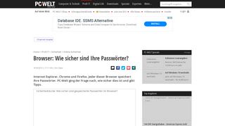 
                            12. Browser: Wie sicher sind Ihre Passwörter? - PC-WELT