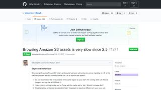 
                            5. Browsing Amazon S3 assets is very slow since 2.5 · Issue #1271 ...