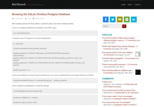 
                            6. Browsing the GitLab Omnibus Postgres Database » Red Branch