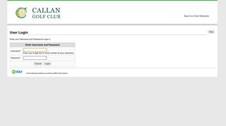 
                            11. BRS Online Golf Tee Booking System for Callan Golf Club