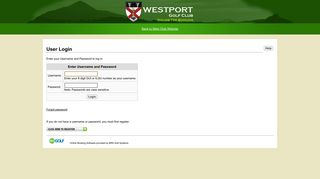 
                            5. BRS Online Golf Tee Booking System for Westport Golf Club