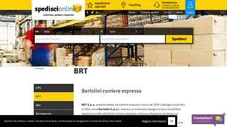 
                            8. BRT corriere espresso • Bartolini spedizioni online - Spediscionline