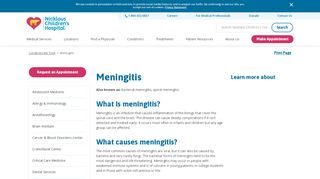 
                            13. Brudzinski's sign of meningitis | Nicklaus Children's Hospital