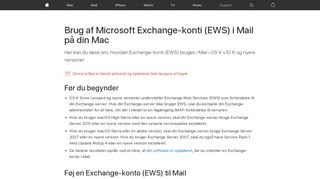 
                            8. Brug af Microsoft Exchange-konti (EWS) i Mail på din Mac - Apple ...