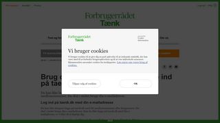 
                            3. Brug din e-mailadresse til at logge ind på taenk.dk | Forbrugerrådet ...