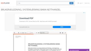 
                            5. BRUKERVEILEDNING, SYSTEMLØSNING BAMA NETTHANDEL - PDF