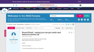 
                            10. Brunel Email - saying you can get credit card balances written off ...