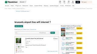 
                            12. brussels airport free wifi internet ? - Brussels Forum - TripAdvisor