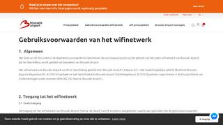 
                            5. Brussels Airport Website: Gebruiksvoorwaarden wifinetwerk