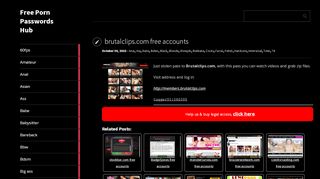 
                            9. brutalclips.com free accounts - Free Porn Passwords Hub