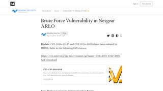 
                            13. Brute Force Vulnerability in Netgear ARLO – NewSky Security