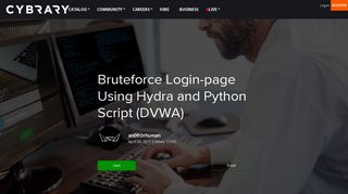 
                            5. Bruteforce Login-page Using Hydra and Python Script (DVWA) - Cybrary
