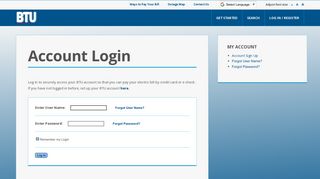 
                            3. Bryan Texas Utilities | Account Login