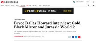 
                            10. Bryce Dallas Howard interview: Gold, Black Mirror and Jurassic World ...