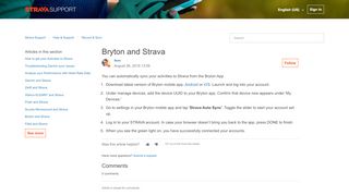 
                            12. Bryton and Strava – Strava Support