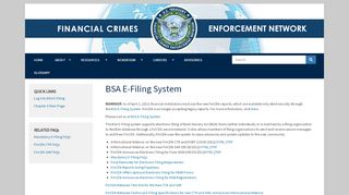 
                            7. BSA E-Filing System | FinCEN.gov