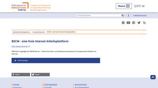 
                            6. BSCW - eine freie Internet Arbeitsplattform - [ Deutscher Bildungsserver ]