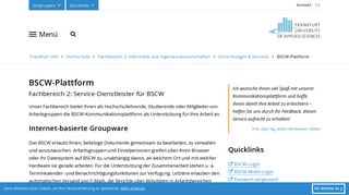 
                            1. BSCW-Plattform | Frankfurt UAS