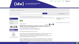 
                            11. BSCW Shared Workspace System jetzt in Version 3.0