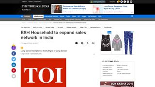 
                            8. BSH Household to expand sales network in India - Times of India