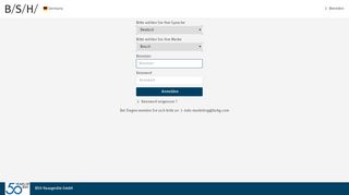 
                            2. BSH Login Page Deutschland