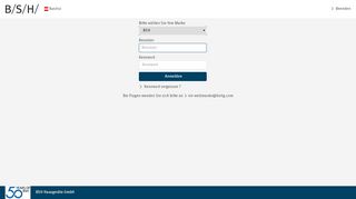 
                            11. BSH Login Page Österreich