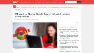 
                            5. BSI warnt vor Chrome: Google-Browser hat gleich mehrere ... - Chip