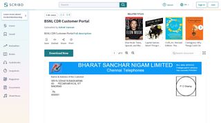 
                            5. BSNL CDR Customer Portal | Payments | Cheque - Scribd