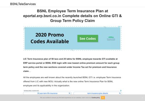 
                            5. BSNL Employee Term Insurance Plan at eportal.erp.bsnl.co.in ...