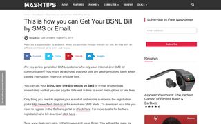 
                            13. BSNL land line bill details by Email or SMS - MashTips