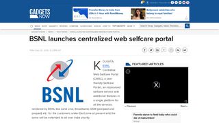 
                            5. BSNL launches centralized web selfcare portal - Latest News ...