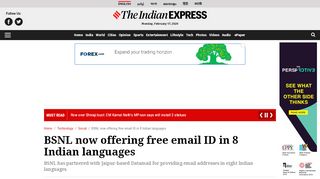 
                            9. BSNL now offering free email ID in 8 Indian languages | Technology ...