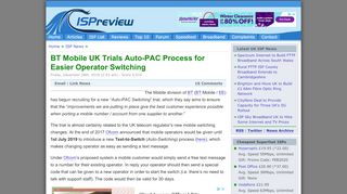 
                            9. BT Mobile UK Trials Auto-PAC Process for Easier Operator Switching ...