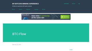 
                            5. BTC-Flow - My Bitcoin Mining Experience