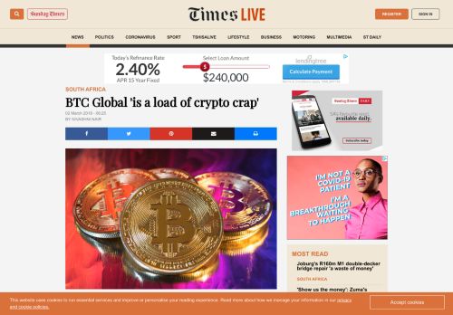 
                            7. BTC Global 'is a load of crypto crap' - TimesLIVE