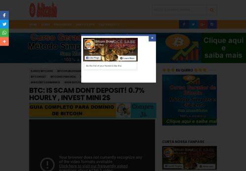 
                            5. BTC: is SCAM dont deposit! 0.7% hourly , invest mini 2$