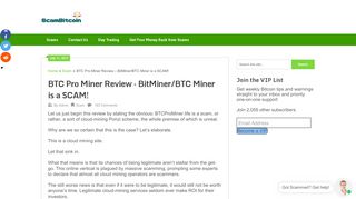 
                            6. BTC Pro Miner Review - BitMiner/BTC Miner is a SCAM! - Scam ...