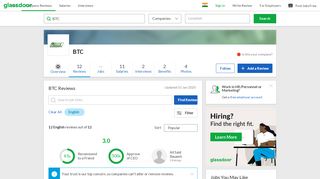 
                            11. BTC Reviews | Glassdoor.co.in