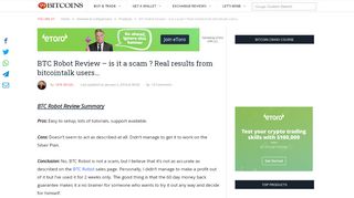 
                            6. BTC Robot Review - Is it a scam ? Real results from ...