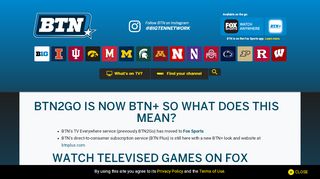 
                            11. BTN2Go > Big Ten Network Live Streaming and On-Demand Video ...