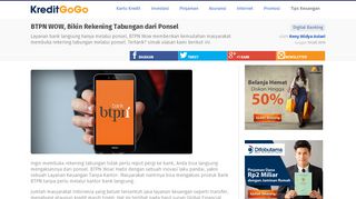 
                            8. BTPN WOW, Bikin Rekening Tabungan dari Ponsel - KreditGoGo.com