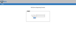 
                            7. BTS - Driver Reporting Console Login