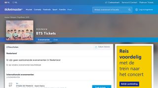 
                            2. BTS Tickets | Concerten, Tourdata & Kaarten | Ticketmaster